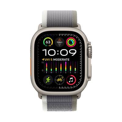 Apple Watch Ultra 2 GPS + Cellular 49 mm Titangehäuse Trail Loop Grün, Grau M/L