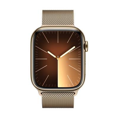 Apple Watch Series 9 GPS + Cellular 45 mm Edelstahlgehäuse Milanese Loop Gold