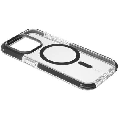 Cellularline Strong Guard MagSafe Case Backcover Apple iPhone 15 Pro Transparent, Schwarz MagSafe kompatibel