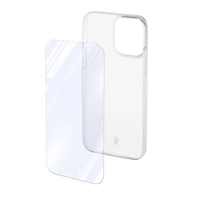 Cellularline Protection Kit Backcover Apple iPhone 15 Pro Max Transparent Induktives Laden