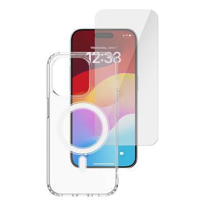 4smarts 360° Protection Set Backcover Apple iPhone 15 Plus Transparent Induktives Laden