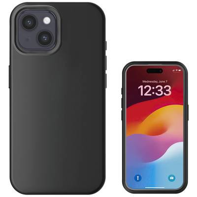 4smarts Silikon Case Backcover Apple iPhone 15 Plus Schwarz MagSafe kompatibel