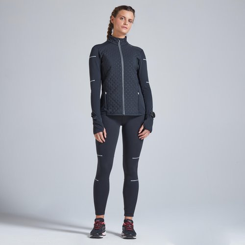 Kiprun Laufjacke Winter Kiprun Warm Damen schwarz