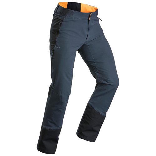 QUECHUA Softshellhose Winterwandern SH520 X-Warm Wasserabweisend Gamaschen Herren grau
