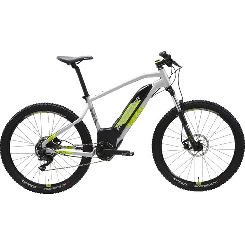 Rockrider Mountainbike E-ST 520 27,5 Zoll grau/gelb