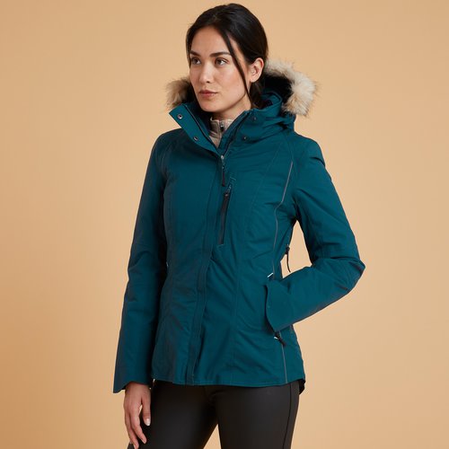 FOUGANZA Winter-Reitjacke 580 Damen wasserdicht blau