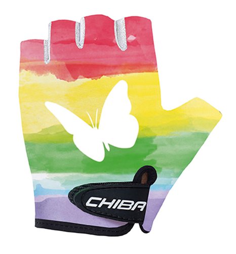 Chiba Cool Kids Papillon Kinder Fahrrad Handschuhe kurz gelbrot 2025 XS 6
