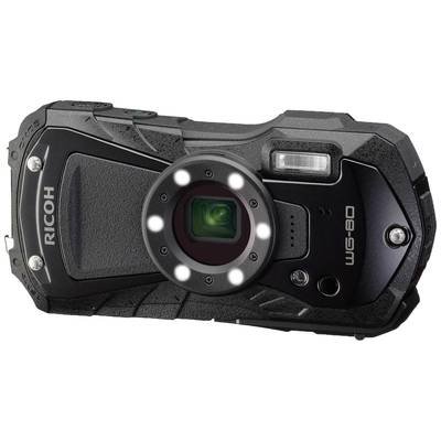 Ricoh WG-80 schwarz Digitalkamera 16 Megapixel Opt. Zoom: 5 x Schwarz inkl. Akku Full HD Video, Integrierter Akku, mit eingebautem Blitz, Staubgeschützt,