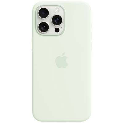 Apple Silicon Case MagSafe Backcover iPhone 15 Pro Max Blassmint Induktives Laden, Stoßfest