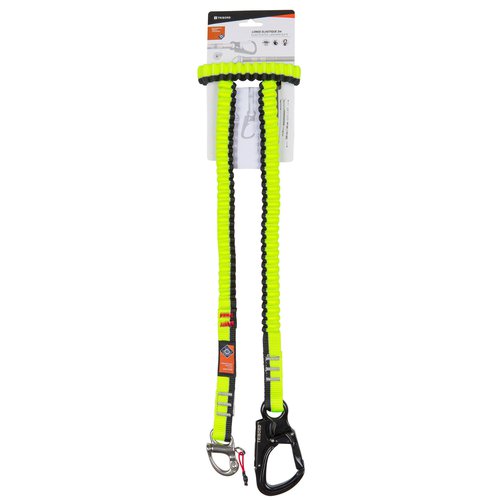 Tribord Sicherheitsgurt Lifeline Segeln Ein-Hand-Karabiner 2 m neongelb/schwarz