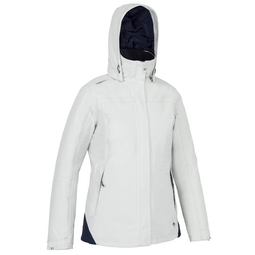 TRIBORD Regenjacke Segeln Damen wasserdicht Winter warm 100 hellgrau