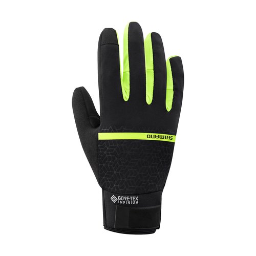 Shimano Fahrradhandschuhe Shimano Gore-Tex Infinium WINDSTOPPER INSULATED sxhwarz/gelb