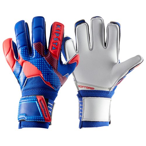 KIPSTA Torwarthandschuhe F500 Kinder blau/rot