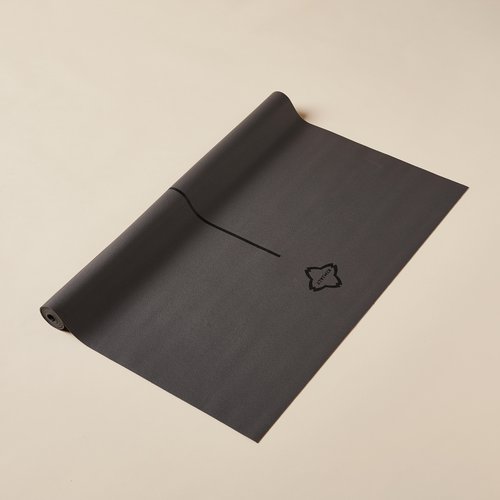 Kimjaly Yogamatte Mattenauflage für unterwegs faltbar 180 cm × 62 cm × 1,3 mm - grau