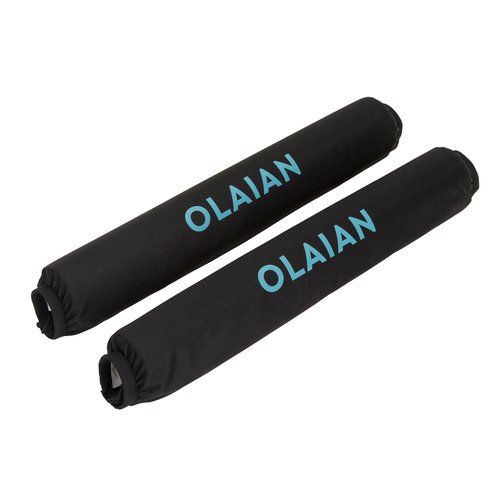 Olaian Surfboard Schaumstoffrollen für klassischen Dachträger 2er-Pack schwarz
