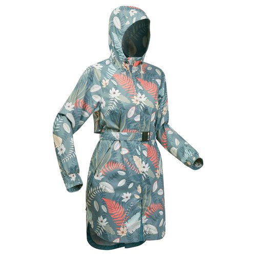 Quechua Regenjacke Damen wasserdicht lang Wandern - Raincut