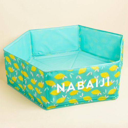 Nabaiji Planschbecken Tidipool Zitronen 88,5 cm Durchmesser wasserdichte Tasche Kinder