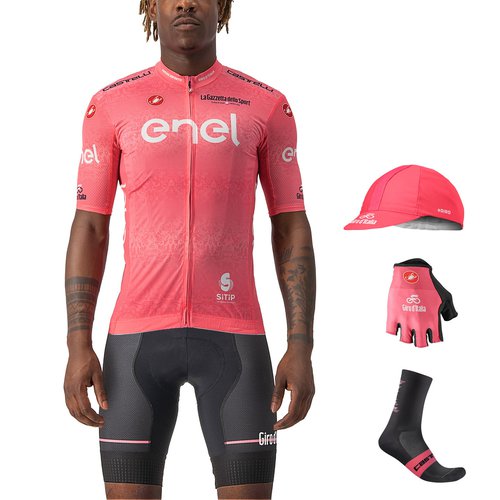 Castelli GIRO D'ITALIA Maglia Rosa 2022 Maxi-Set (5 Teile), für Herren, Fahrradbekleidung