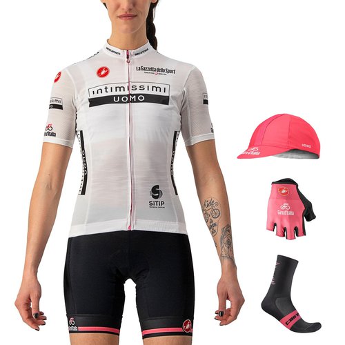 Castelli Damen GIRO D'ITALIA Maglia Bianca 2022 Maxi-Set (5 Teile)