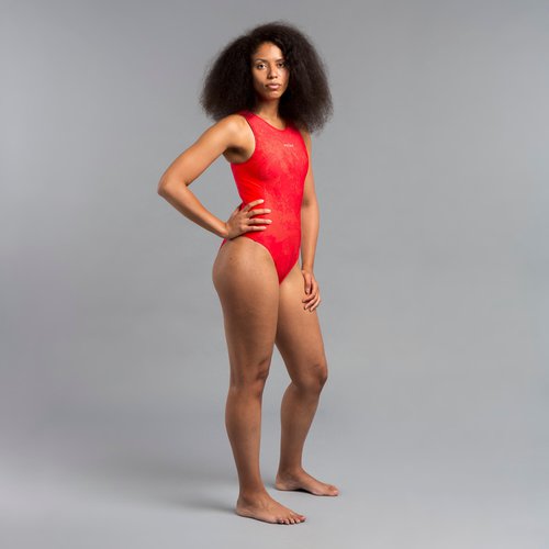 Watko Badeanzug Wasserball Damen rot