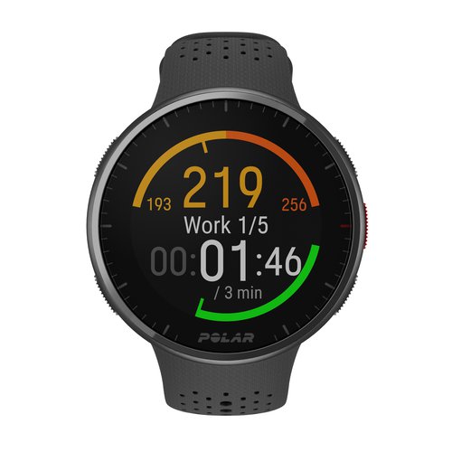 Polar GPS-Pulsuhr Smartwatch integriertes Barometer Polar Pacer Pro schwarz