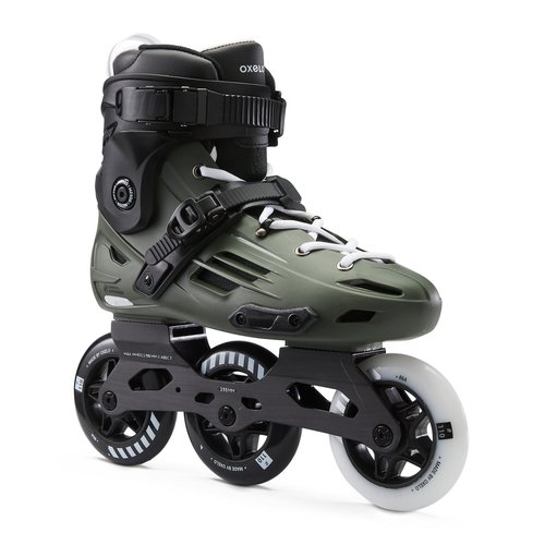 OXELO Inline Skates Inliner Triskate Freeskate MF900 HardBoot Erwachsene khaki