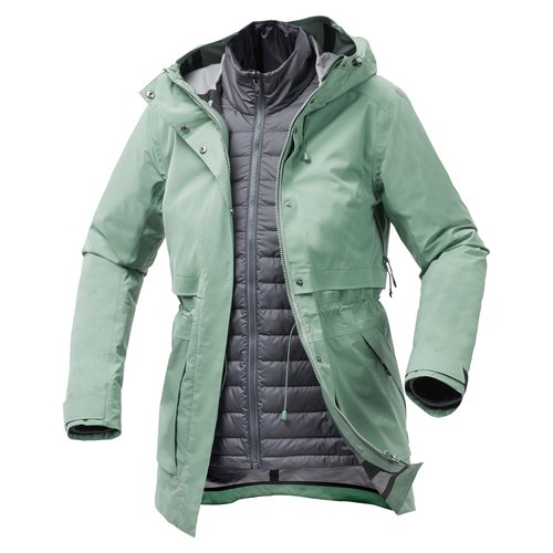 FORCLAZ 3-in-1-Jacke Damen bis -10 °C wasserdicht - Travel 900 Compact