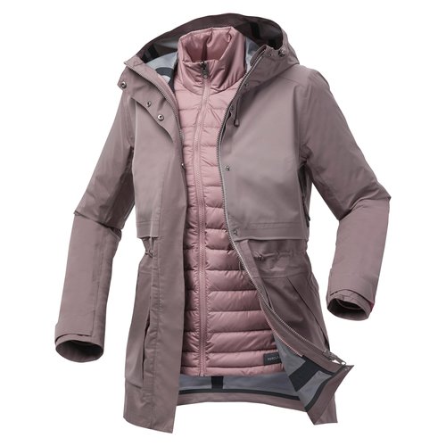 Decathlon Funktionsjacke Wandern Damen Forclaz Funktionsjacke 3in1