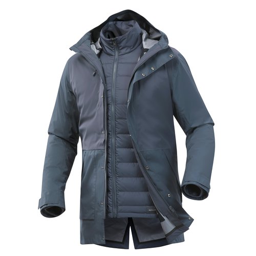 FORCLAZ 3-in-1-Jacke Herren bis -10 °C wasserdicht - Travel 900 blau