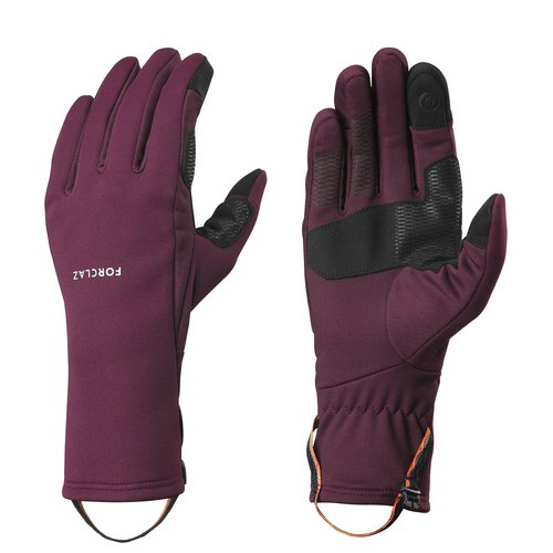Forclaz Handschuhe Erwachsene Stretch touchscreenfähig Bergwandern - MT500 bordeaux