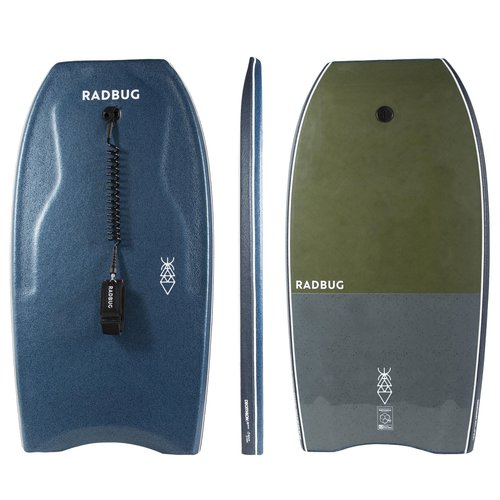 RADBUG Bodyboard 500 mit Bizeps-Leash blau/khaki