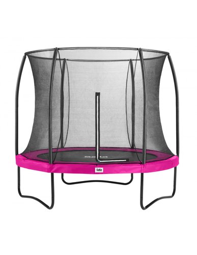 Salta Trampoline Comfort Edition rund 251, Pink, mit Sicherheitsnetz, Komplettset, bis 100kg Benutzergewicht, für Garten Trampolingröße - 251 - 300 cm,