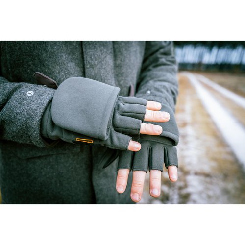Solognac Jagd-Handschuhe Fäustlinge Softshell - 500 grün