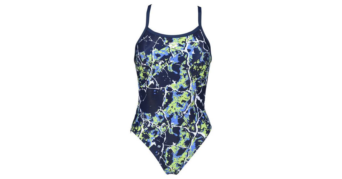 Arena Team Stripe Meisjes Badpak Blauw AF001331-831 - Koop Nu