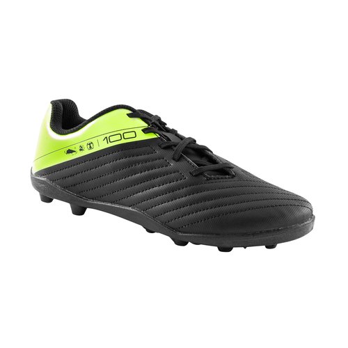 Kipsta Kinder Fußball Nockenschuhe FG - 100 schwarz/gelb
