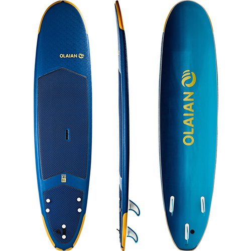 OLAIAN Surfboard 500 aus Schaumstoff Soft 8' mit Leash und 3 Finnen