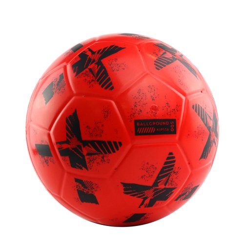 Kipsta Fußball Größe 4 Trainingsball aus Schaumstoff - Ballground 500 rot/schwarz