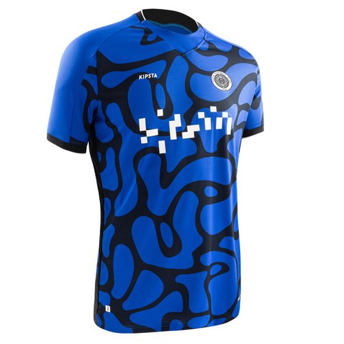 Kipsta Damen/Herren Fussball Trikot kurzarm - Viralto II blau/schwarz