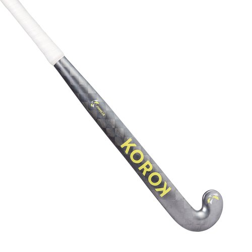 Korok Damen/Herren Feldhockeyschläger Experten Low Bow 95 % Carbon - FH995 grau/gelb