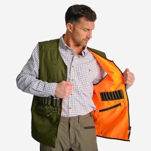Solognac Jagdweste SG500 wendbar orange/grün
