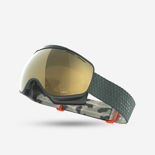 Wedze Skibrille Snowboardbrille Kinder/Erwachsene Schönwetter - G 900 S3 camo/khaki