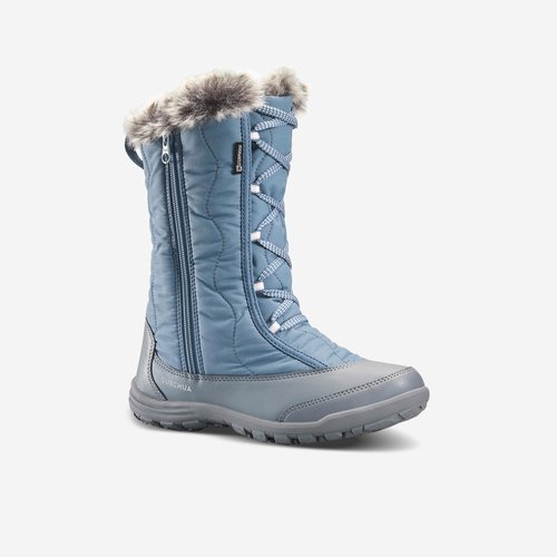 Quechua Schneestiefel Kinder Mädchen Gr. 30–38 warm wasserdicht Zip Wandern - SH500 rot