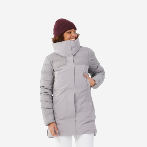 Wedze Skijacke Damen sehr warm lang - 500 hellgrau