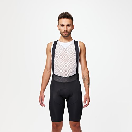 Van Rysel Herren Rennrad Radhose Sommer kurz mit Trägern - Racer 3 schwarz