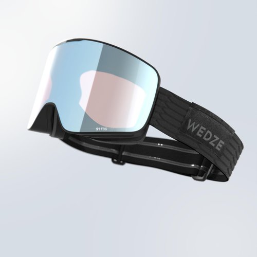 Wedze Skibrille Snowboardbrille Erwachsene/Kinder Schlechtwetter - G500 C HD schwarz
