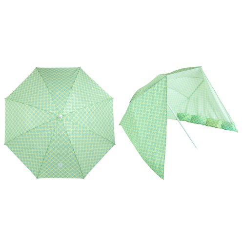 Decathlon Strand-Sonnenschirm UV-Schutz 50+ 2 Plätze - Paruv Windstop Palmenaufdruck
