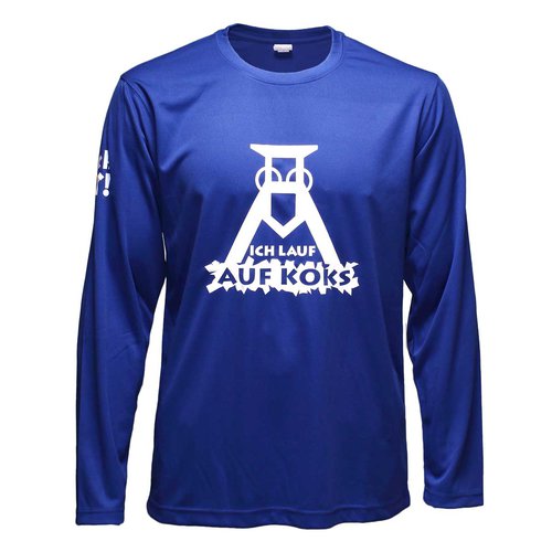 Lauflust Ich lauf auf Koks Longsleeve für Männers |AKLSMRB| ROYAL BLUE