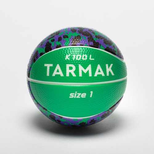 Tarmak Kinder Basketball Grösse 1 Schaumstoff - K100 Mini grün/schwarz