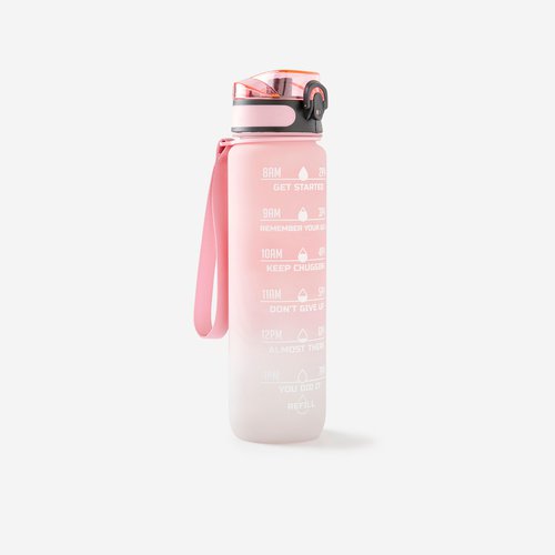 Phoenix Trinkflasche Motivation 1 L - rosa/weiss