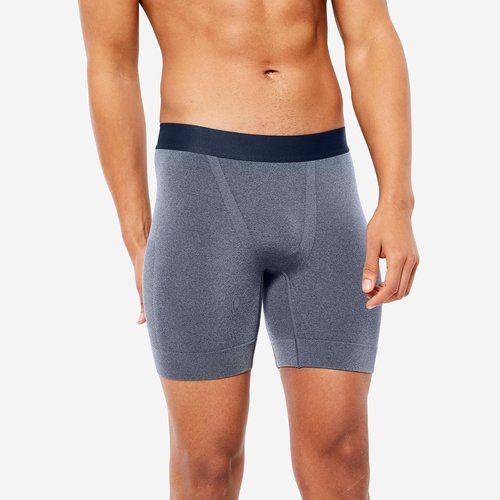 Kalenji Funktionsunterhose Lauf-Boxershorts Herren lang nahtlos - dunkelblau
